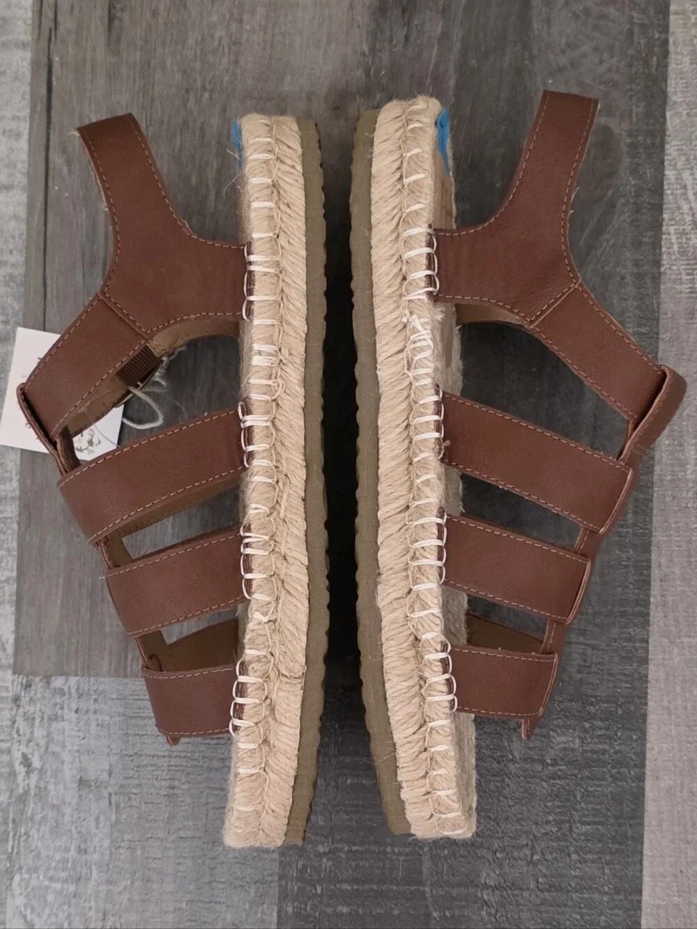 Haute Hippie Brown Gladiator   Espadrille Platform Sandals